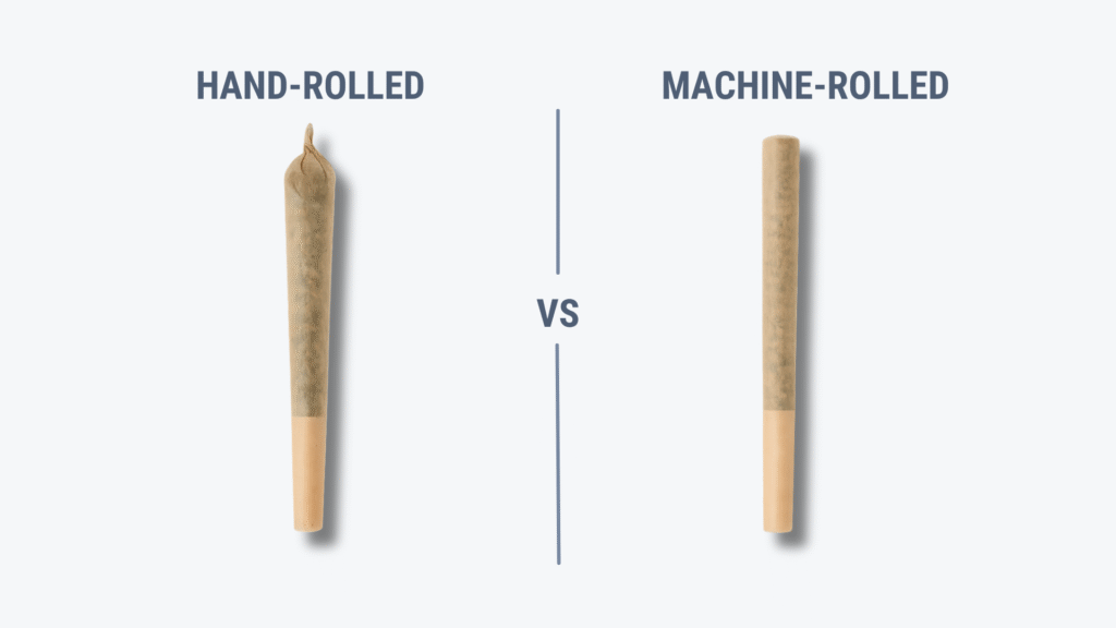 “ Comparison of hand-rolled and machine-rolled cannabis joints.”
