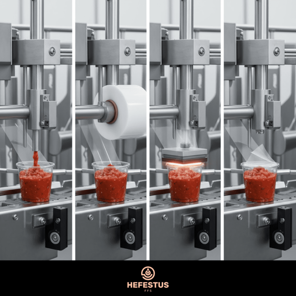 Cup Sealing Methods Explained -Film Sealing (Core, High-Volume Method)