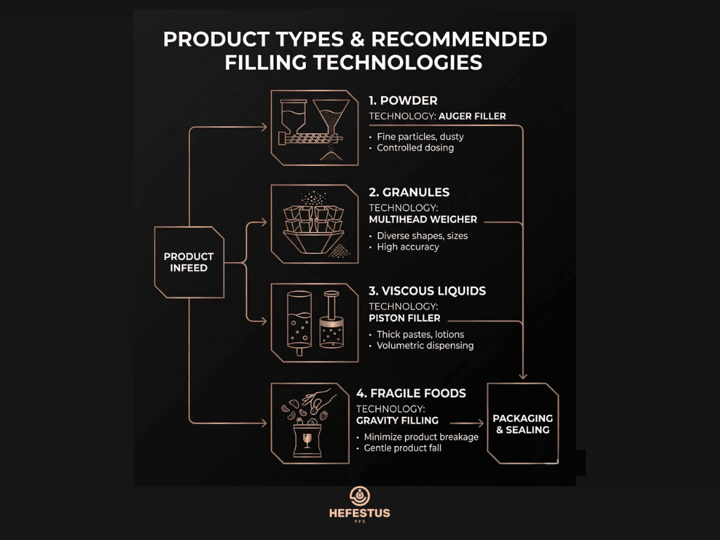 PRODUCT TYPES & RECOMMENDED FILLING TECHNOLOGIES- INFOGRAPHIC