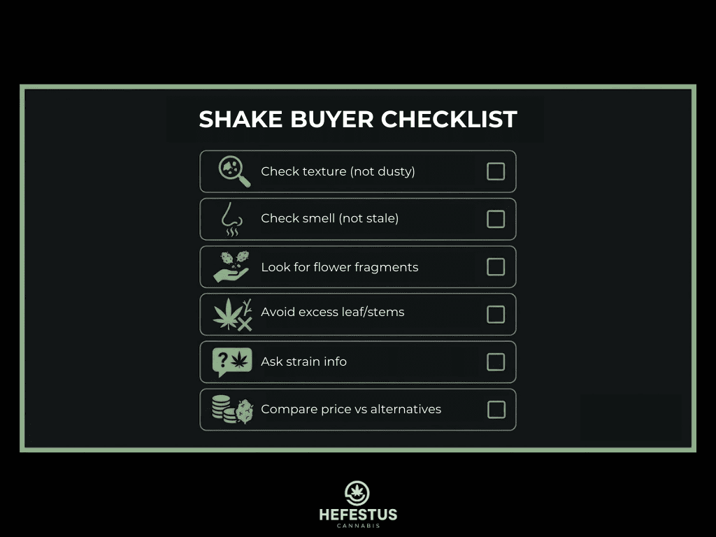  infographic for "Shake Buyer Checklist"