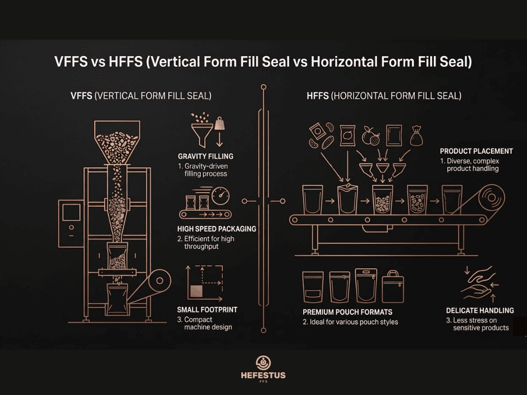 VFFS vs HFFS (Vertical Form Fill Seal vs Horizontal Form Fill Seal) - INFOGRAPHIC